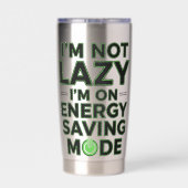 Funny Energy Saving Mode Lazy Humor Tumbler Thermobecher (Rückseite)