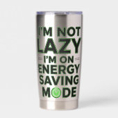 Funny Energy Saving Mode Lazy Humor Tumbler Thermobecher (Vorderseite)