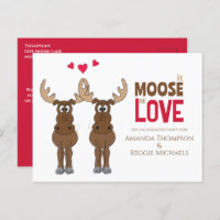 Funny Engagement Party Moose QR Code Facebook
