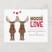 Funny Engagement Party Moose QR Code Facebook Postkarte (Vorderseite)