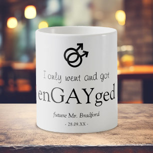 Funny 'enGAYged' Verlobung Kaffeetasse