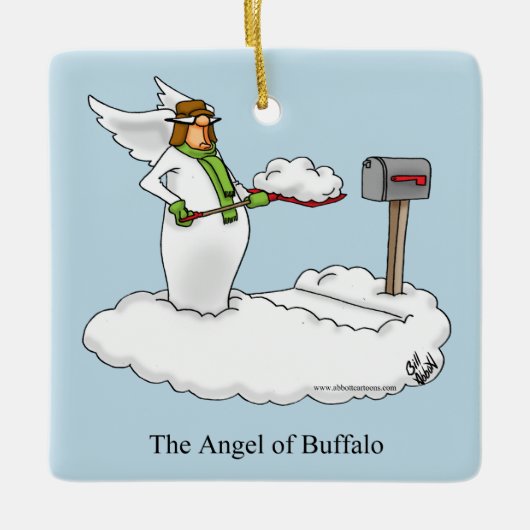 Funny Engel von Buffalo Ornament (Vorderseite)