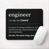 Funny Engineer Definition Geschenk Minimalistisch Mousepad (Mit Mouse)