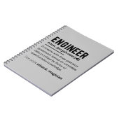 Funny Engineer Definition Spiral Foto Notebook Notizblock (Linke Seite)