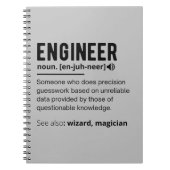 Funny Engineer Definition Spiral Foto Notebook Notizblock (Vorderseite)