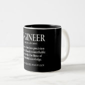 Funny Engineer Definition Zwei-Tone-Kaffee-Tasse Zweifarbige Tasse (VorderseiteRechts)