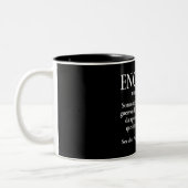 Funny Engineer Definition Zwei-Tone-Kaffee-Tasse Zweifarbige Tasse (Links)