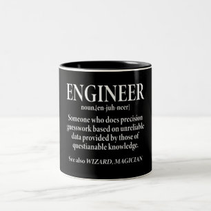 Funny Engineer Definition Zwei-Tone-Kaffee-Tasse Zweifarbige Tasse