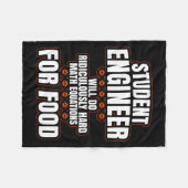 Funny Engineer Engineering College Student S  Fleecedecke (Vorderseite (Horizontal))