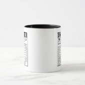 Funny Engineer Nutrition Fakten Mitarbeitergeschen Tasse (Zentrum)