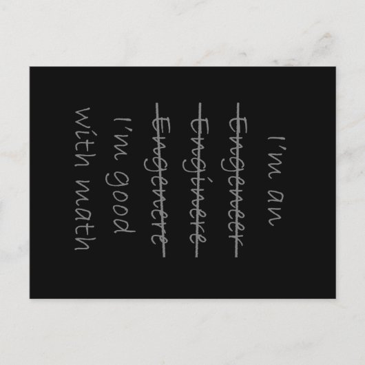 Funny Engineer Postkarte (Vorderseite)