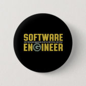 Funny Engineer Software Engineering und Programmie Button (Vorderseite)