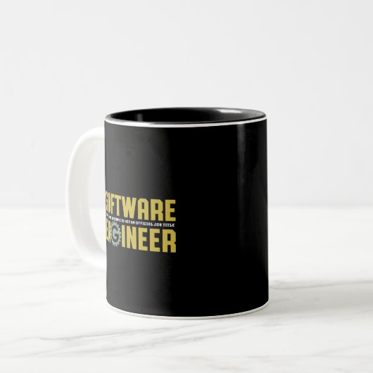 Funny Engineer Software Engineering und Programmie Zweifarbige Tasse (Vorderseite Links)