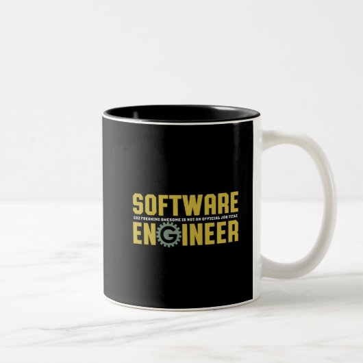 Funny Engineer Software Engineering und Programmie Zweifarbige Tasse (Rechts)