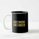 Funny Engineer Software Engineering und Programmie Zweifarbige Tasse (Links)