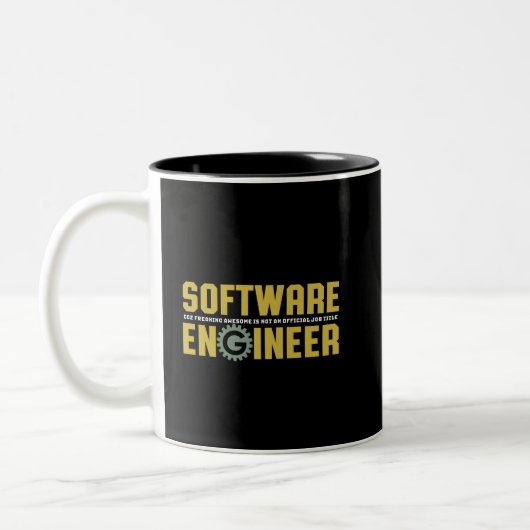 Funny Engineer Software Engineering und Programmie Zweifarbige Tasse (Links)