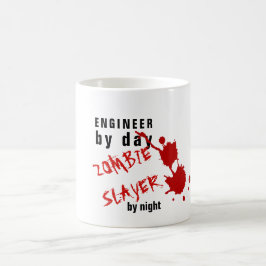 Funny ENGINEER TASSE Zombie Slayer by Night Named