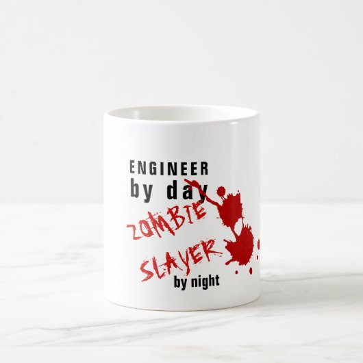Funny ENGINEER TASSE Zombie Slayer by Night Named (Mittel)