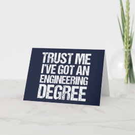 Funny Engineering Abschluss Engineer Degree Blue Karte
