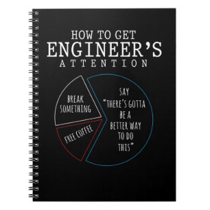 Funny Engineering Joke Coffee Engineer Spaß Notizblock