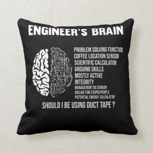 Funny Engineering Spaß Brain Engineer Joke Kissen