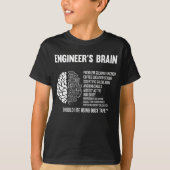 Funny Engineering Spaß Brain Engineer Joke T-Shirt (Vorderseite)