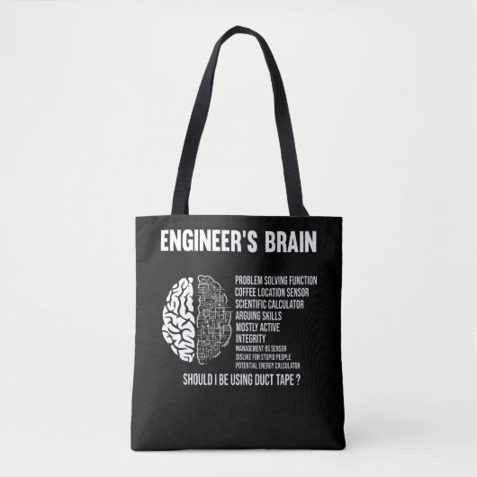 Funny Engineering Spaß Brain Engineer Joke Tasche (Vorderseite)