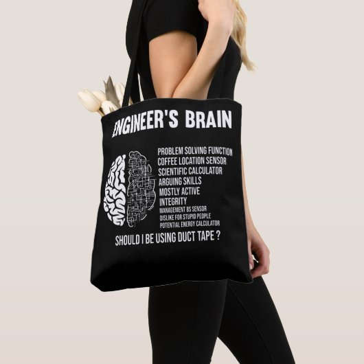 Funny Engineering Spaß Brain Engineer Joke Tasche (Von Nahem)