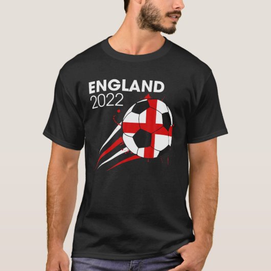 Funny England 2022 Fußball Team Lover Britische Fl T-Shirt (Vorderseite)