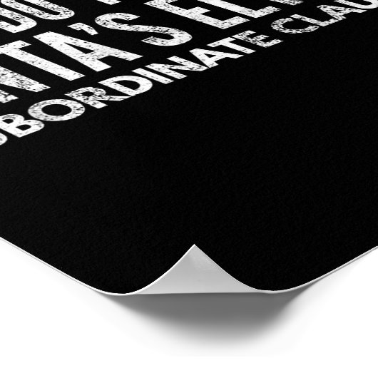 Funny Englieacher About Grammar And Christmas Poster (Ecke)