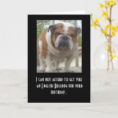 Funny English Bulldog Birthday Card Karte (Gelbe Blume)