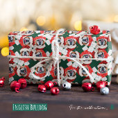 Funny English Bulldog Christmas Pattern Geschenkpapier