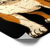 Funny English Bulldog Dog Sungles 67 Six Seven Mem Poster (Ecke)