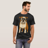 Funny English Bulldog Dog Sungles 67 Six Seven Mem T-Shirt (Vorne ganz)