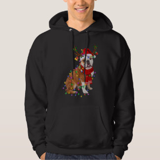 Funny English Bulldog Dog Tree Weihnachtsbeleuchtu Hoodie