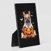 Funny English Bulldog Ghost Boo Halloween Womens M Fotoplatte (Seite)