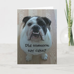 Funny English Bulldog Happy Birthday Card Karte