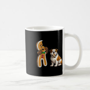 Funny English Bulldog Hund Biting Gingerbread Merr Kaffeetasse