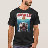 Funny English Bulldog Jowls British Bully Burger D T-Shirt (Vorderseite)