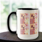 Funny English Bulldog Tiled Pink Yellow Tasse