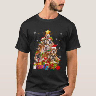 Funny English Bulldog Treff Gaben Weihnachten T-Shirt