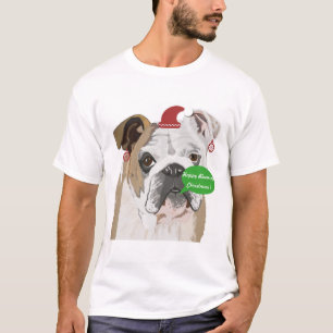Funny English Bulldog Weihnachten T-Shirt