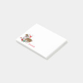 Funny English Bulldog Xmas Lights Post-it Notes Klebezettel (angewinkelt)