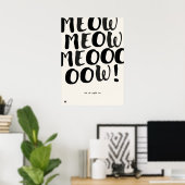 Funny English Cat Quote Art Print Poster (Heimbüro)