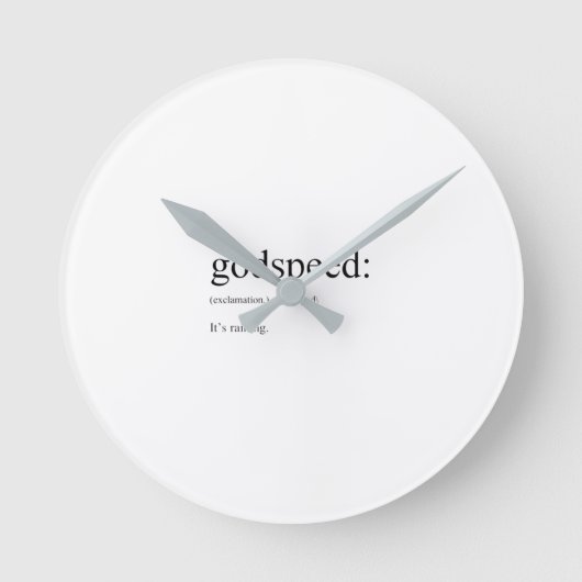 Funny English Definitionen: Godspeed Runde Wanduhr (Vorderseite)