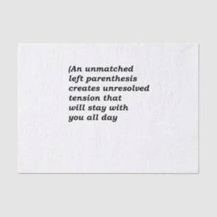 Funny English Grammar - unerreicht Parenthesis Seidenpapier