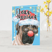 Funny English Mastiff Weihnachtsflechte navidog Karte (Gelbe Blume)