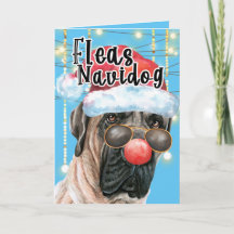 Funny English Mastiff Weihnachtsflechte navidog