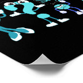 Funny English Punctuation Design Sticker Poster (Ecke)