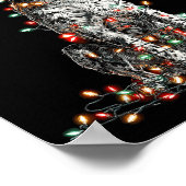 Funny English Setter Christmas Graphics Dog Lights Poster (Ecke)